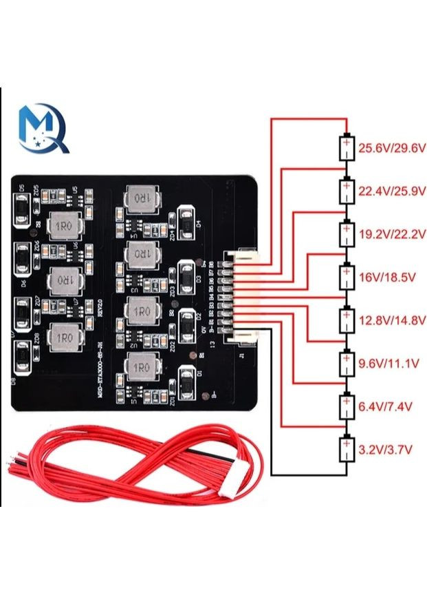 Балансир активний 8S 1.2А Li-ion lifepo4 еквалайзер батарей 24V No Brand (325835065)
