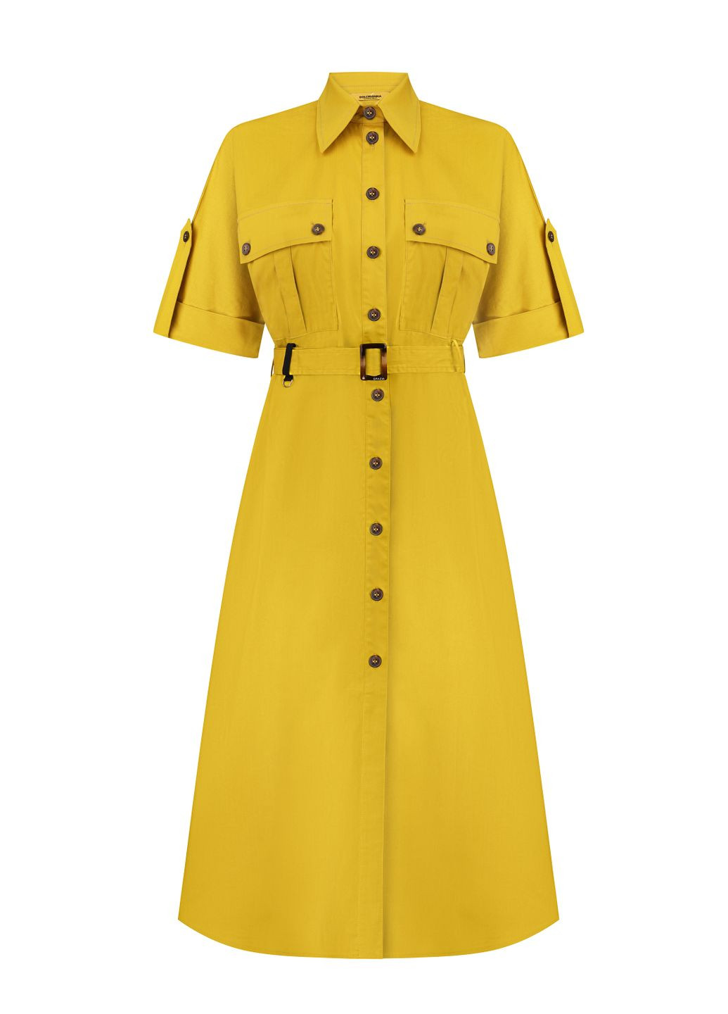 Горчичное платье Dolcedonna