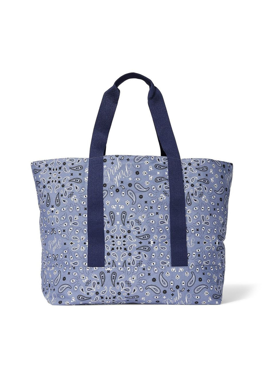 Сумка Reversible Canvas Tote Bag синя Victoria's Secret (289727847)
