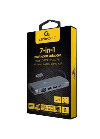 Док-станція 7 в 1 (A-CM-COMBO7-01) Cablexpert (308342127)