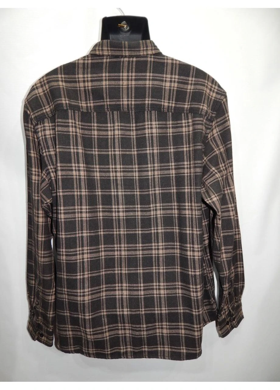 Чоловіча тепла щільна сорочка з довгим рукавом regular fit р.54 (2XL) 043RTXS No Brand (401504044)