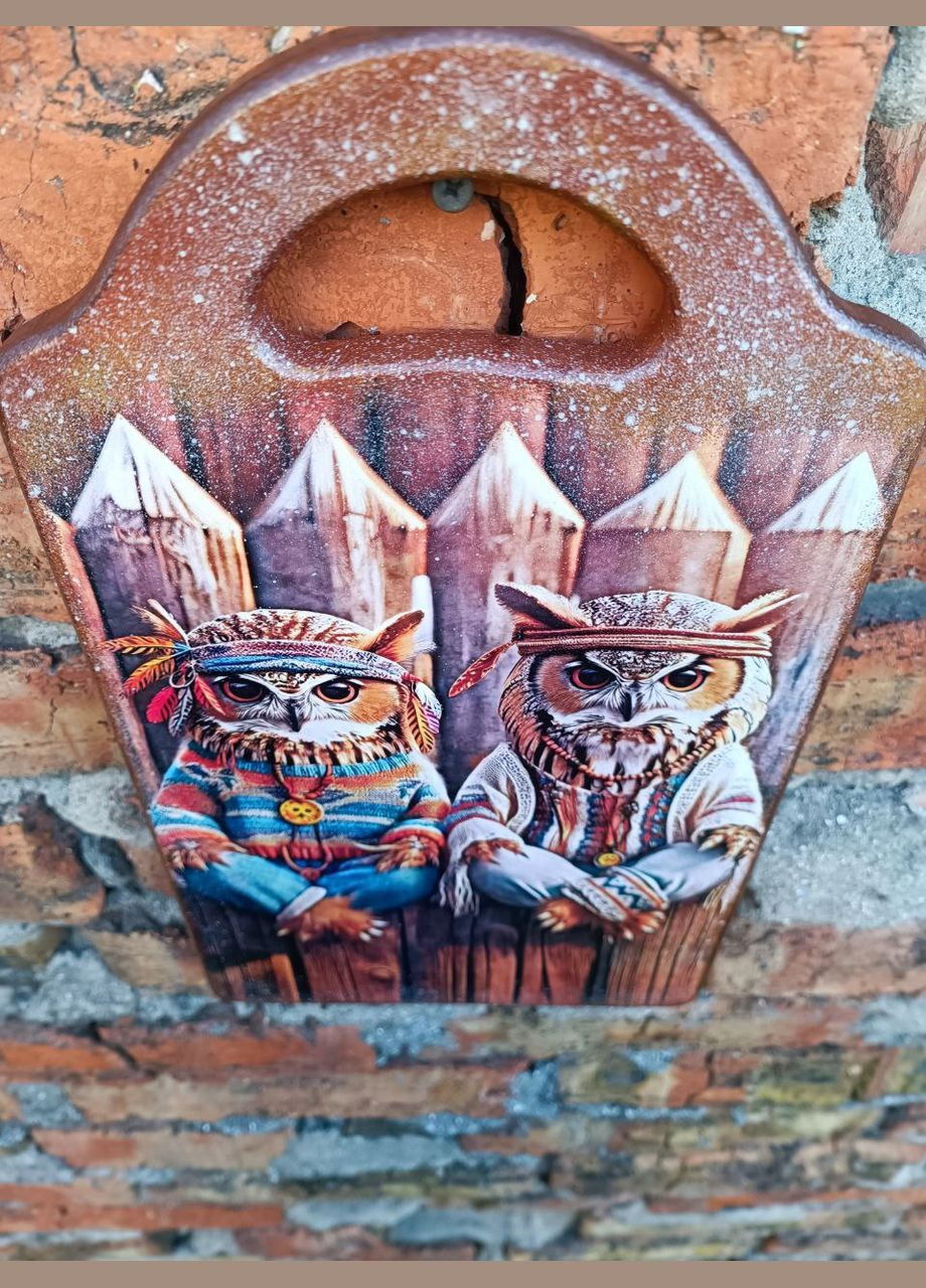 Обробна дошка “Медитуючі Сови: Мода і Спокій” Handmade (307924679)