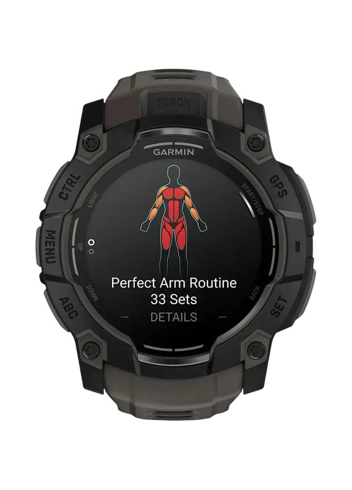 Смарт-годинник Instinct 3 Amoled (50 мм) Black with Charcoal Band (010-03020-00) Garmin (324021845)