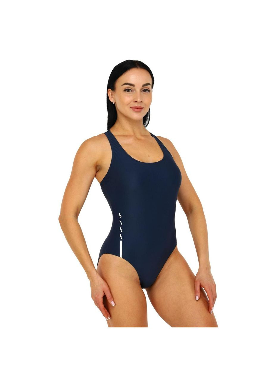 Темно-синій літній купальник для плавання злитий жіночий shark iii 902268-331 темно-синій Joma