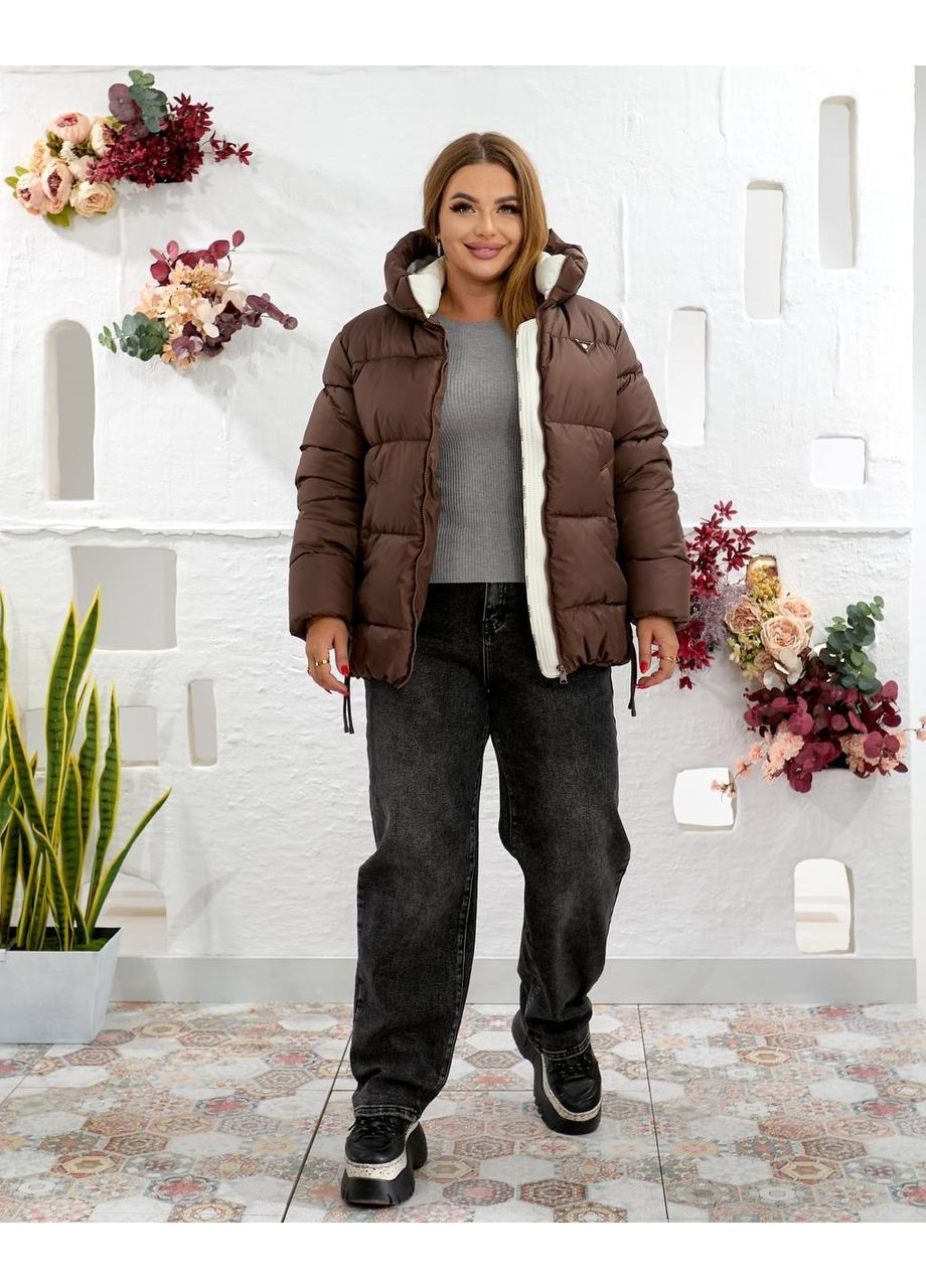 Коричнева куртка No Brand