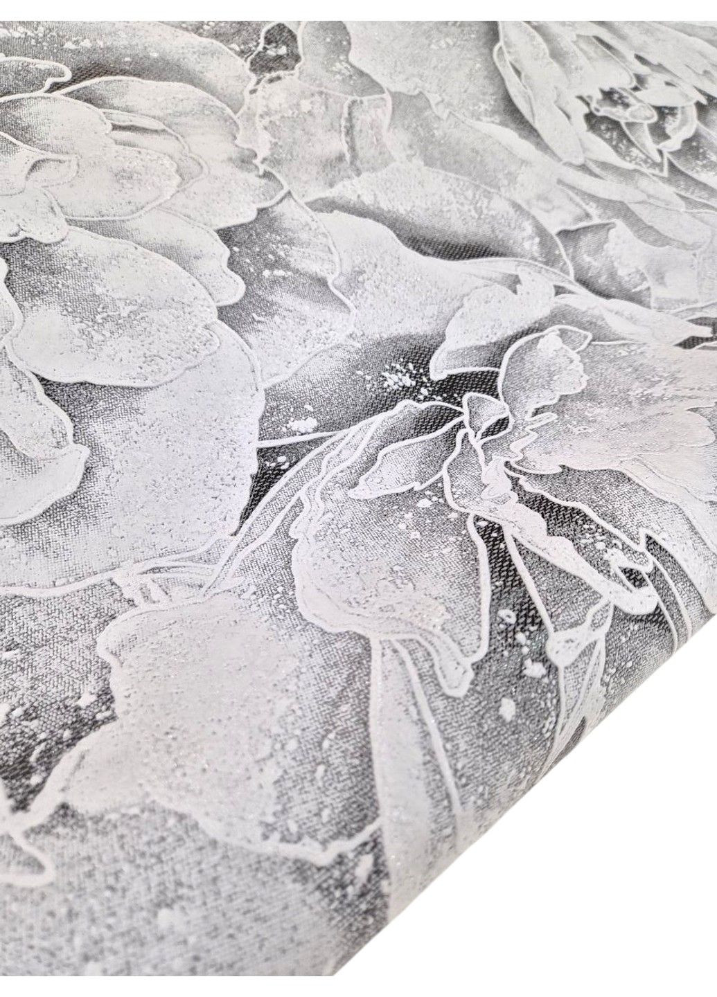 Шпалери вінілові 10.05 × 1.06 м Слов’янські шпалери 3751-10, сірі, чорні,,білі в спальню, вітальню, зал, коридор, кімнату Слов'янські шпалери (340275474)