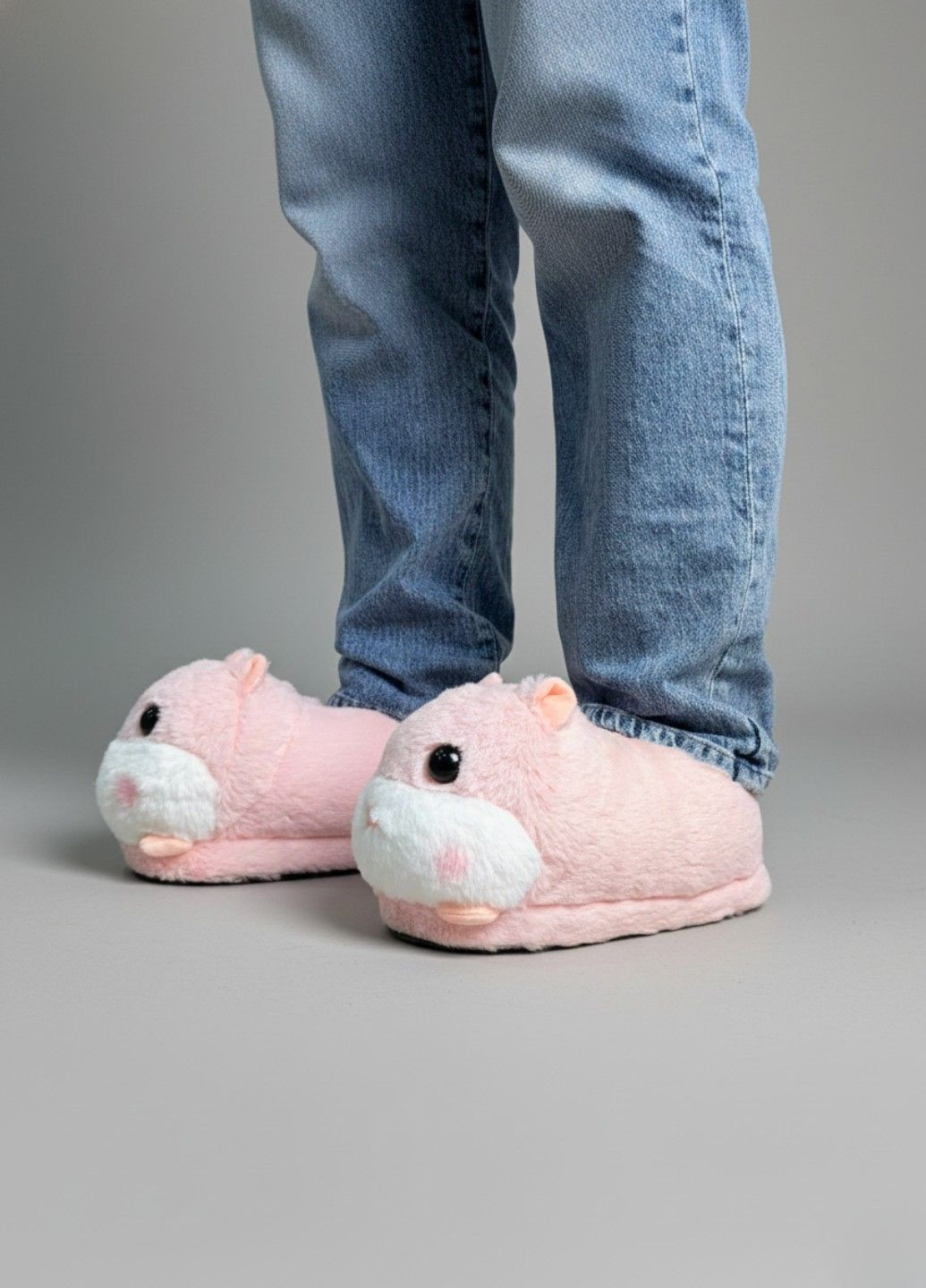 Капці іграшки Хом'як домашні для підлітків та дорослих рожевий плюшеві Lalapka (370204938)