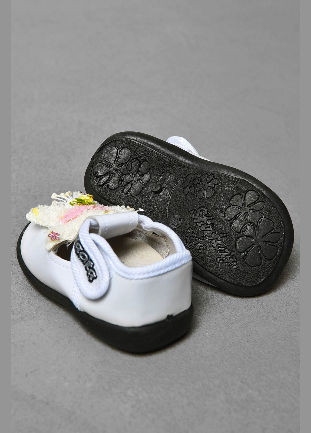 Белые пинетки детские белого цвета Let's Shop