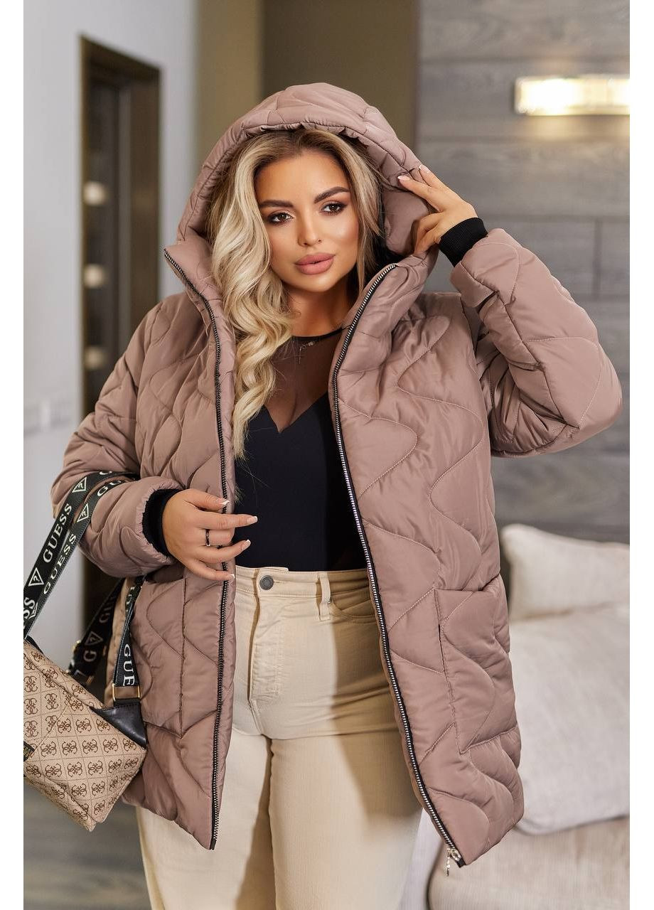 Світло-коричнева демісезонна куртка осінь,канада стнтепон 150,з капюшоном,водовідштовхувальна Україна