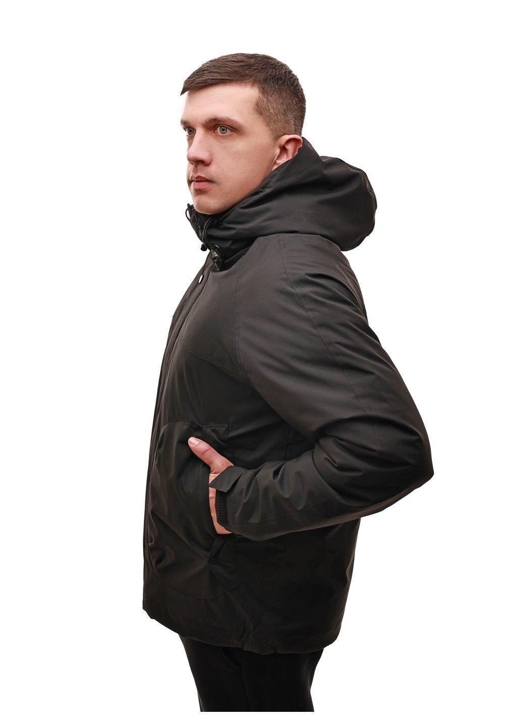 Чорна зимня куртка зимова чоловіча No Brand