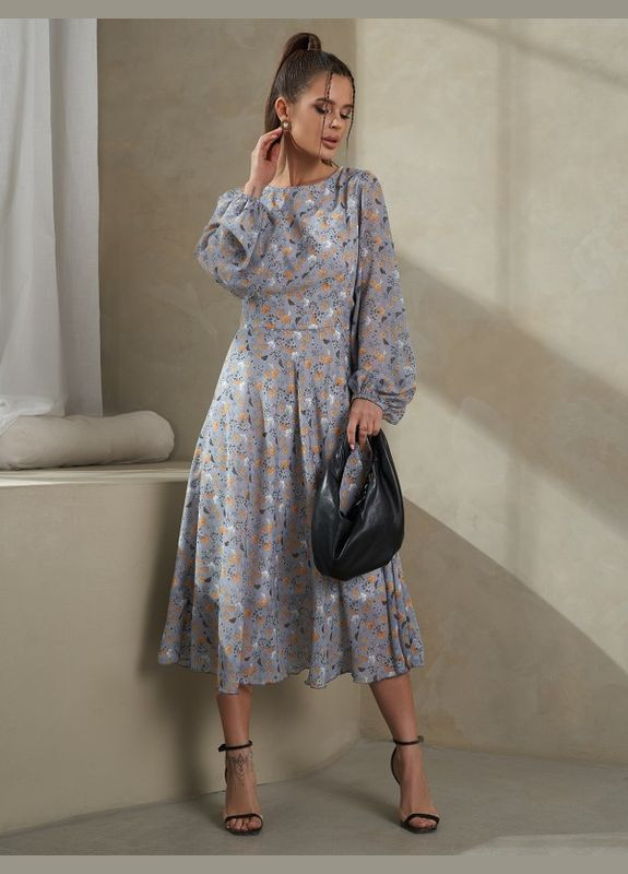 Серое повседневный женские платья 14481 ISSA PLUS