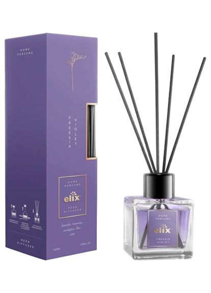 Аромадифузор Freesia & Violet з тростиною 100мл Elix (360544498)