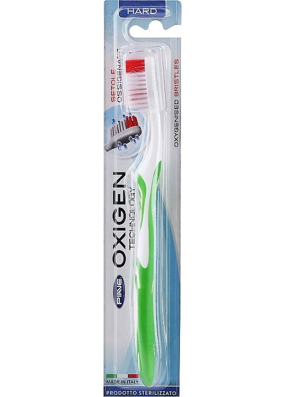 Зубна щітка "Oxigen", жорстка, салатова Зубная щетка "Oxigen", жесткая, салатовая (2-934625) Piave (369795316)