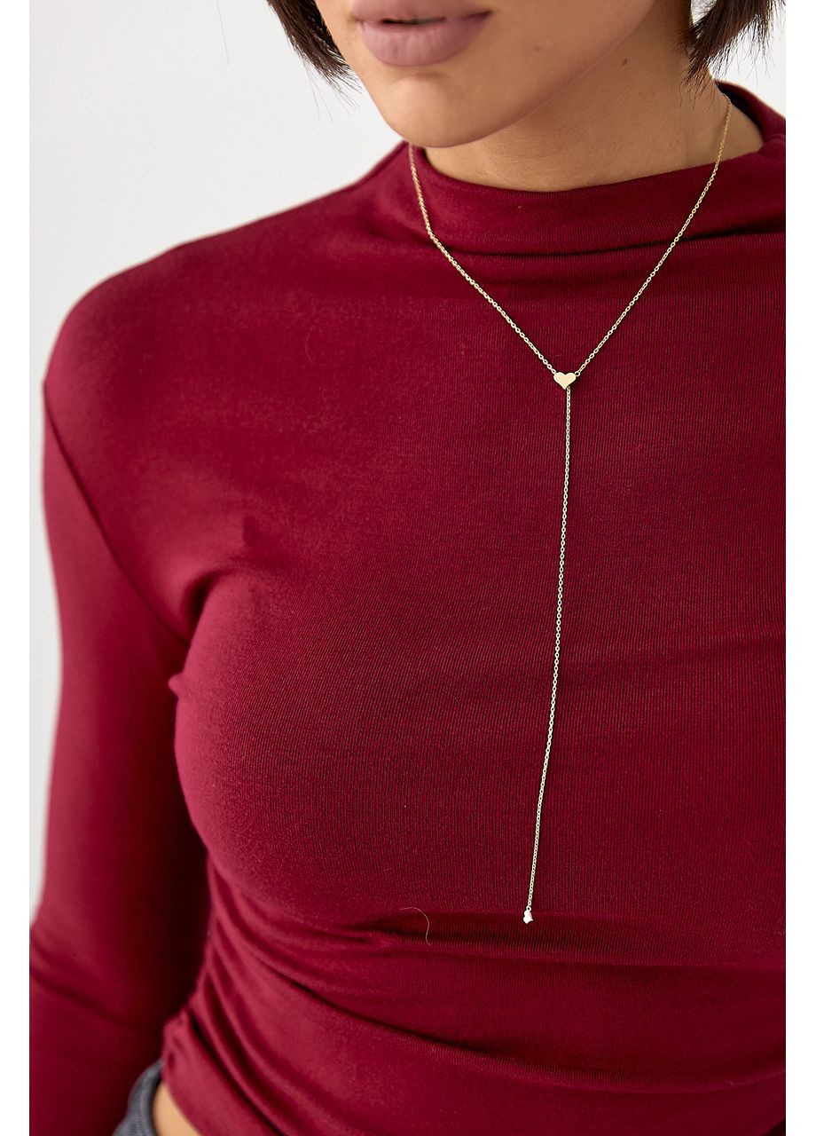 Женская однотонная водолазка с драпировкой Lurex (362115975)