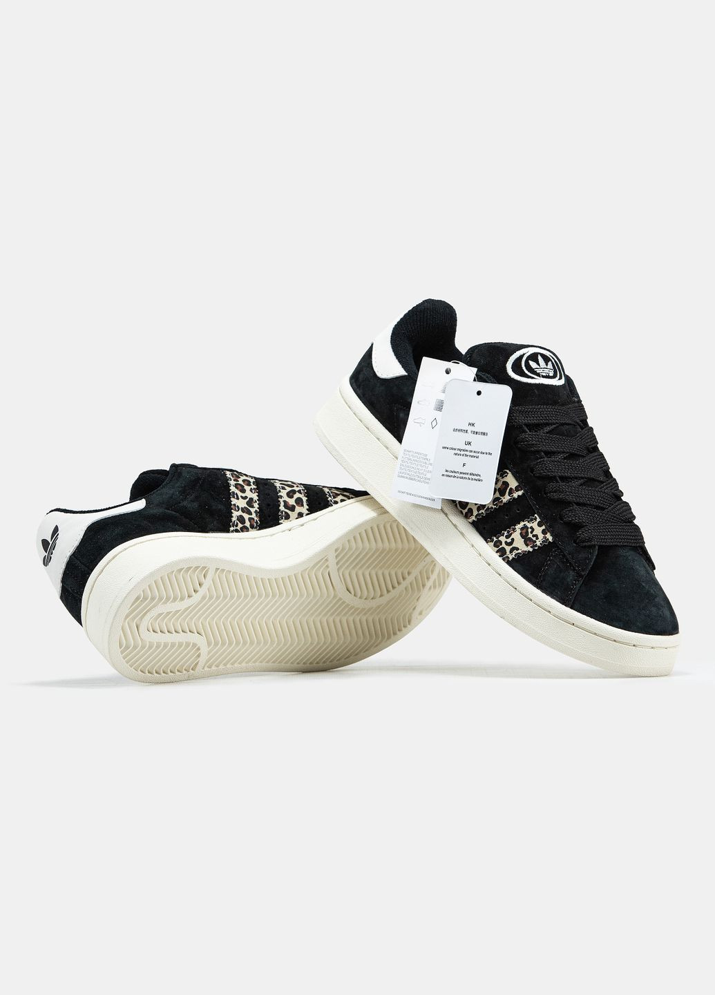 Кроссовки женские Adidas Campus 00s black leopard | Адидас Кампус черные No Brand чёрные демисезоны (315683640)