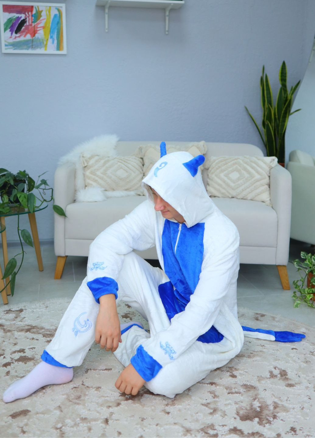 Кигуруми мужское дракон Ао Бин с хвостом и шипами на молнии (1116/1) My Kigu (360606119)