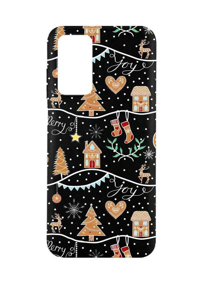 Матовий чорний чохол на Xiaomi Redmi Note 11 4G Фон Різдво (принт 201) Creative (362963063)