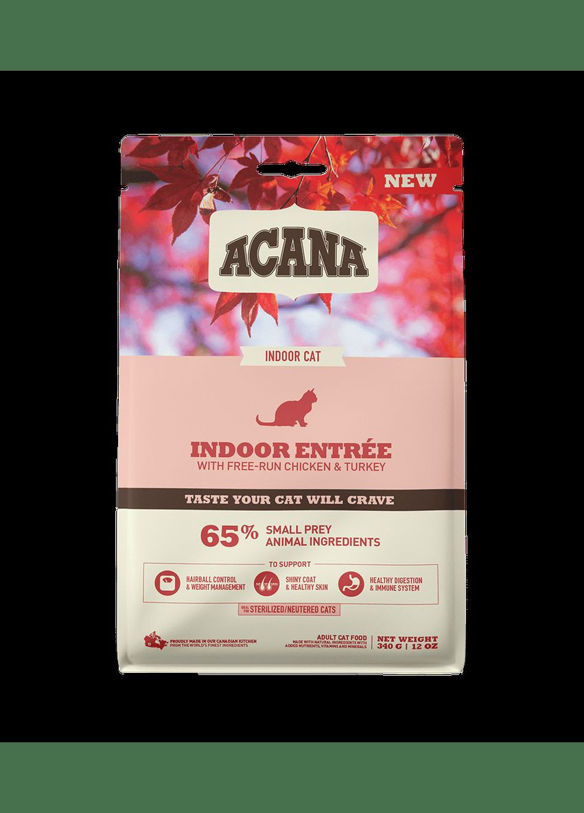 Indoor Entrée Cat (Акана Индор Энтри) сухой корм с птицей и кроликом для домашних кошек всех пород 1.8 Acana (298995789)