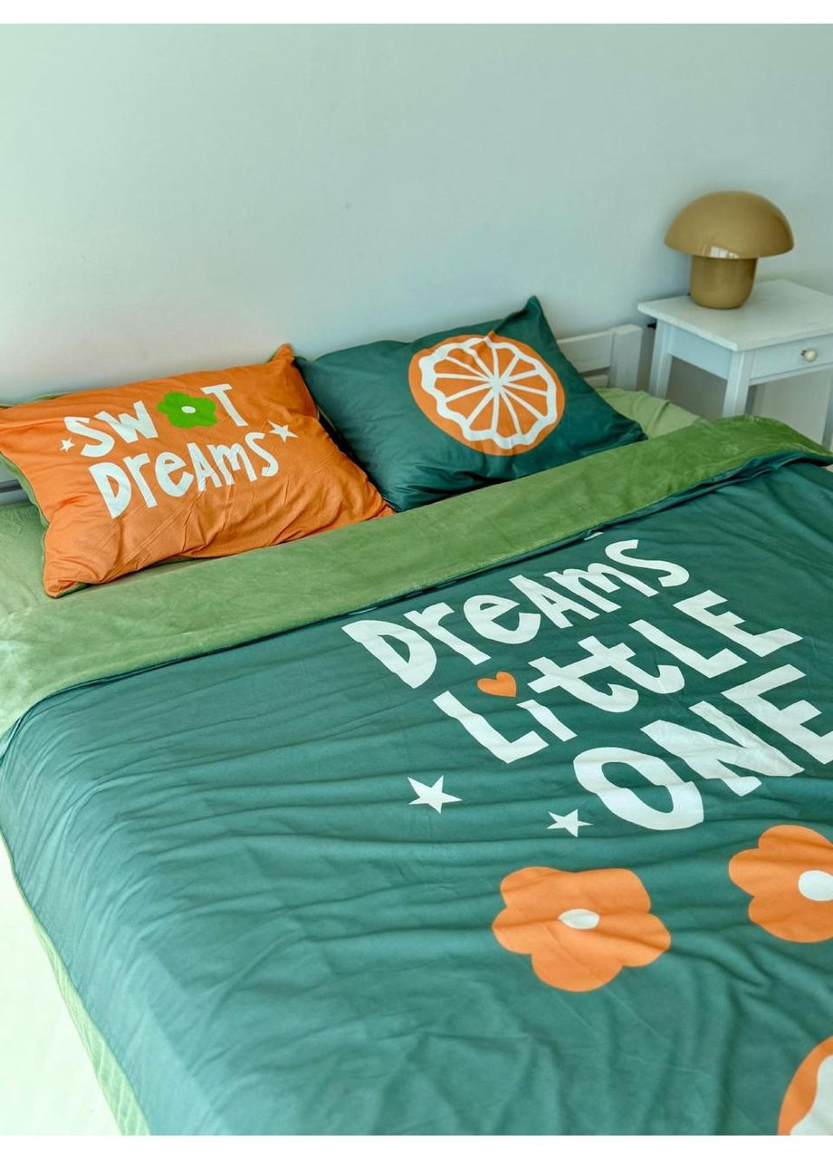 Постельное белье Апельсинка, вельвет + плюш Двухспальный размер, наволочки 50/70 No Brand (364219210)