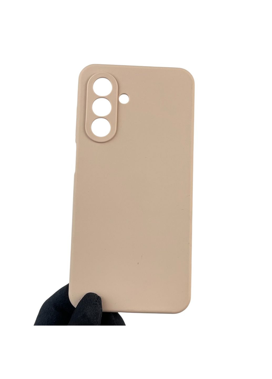 Чохол для Galaxy A26 (SM-A266) силіконовий з мікрофіброю нековзний на самсунг а26 пудровий Samsung (366389228)