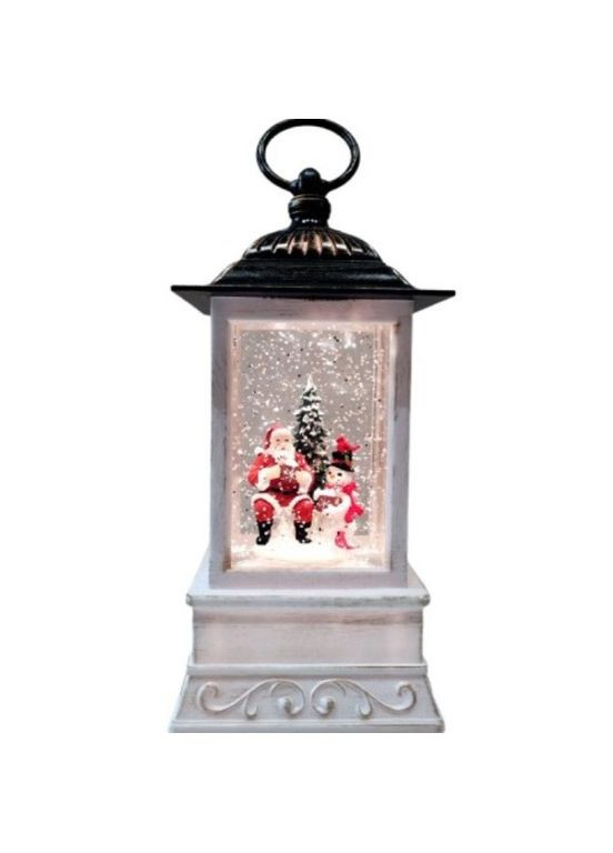 Ночник новогодний Xmas WDL-24004A Санта со снеговиком ночник с эффектом снежного вихря от батареек No Brand (361309593)