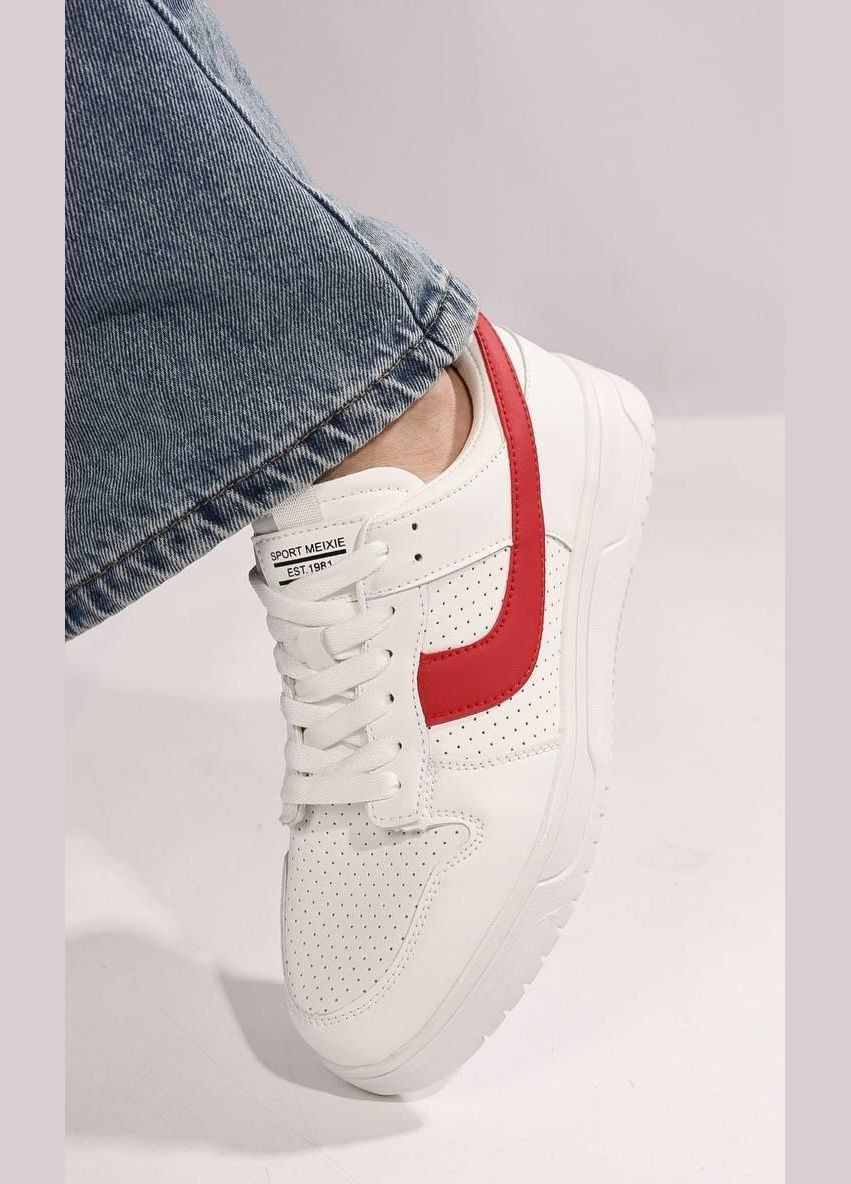 Кроссовки женские белые на шнуровке No Brand белые демисезоны (317777201)