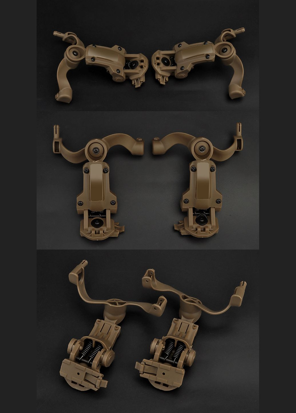 Крепление Чебурашка на шлем для тактических наушников Coyote Wosport (336517326)