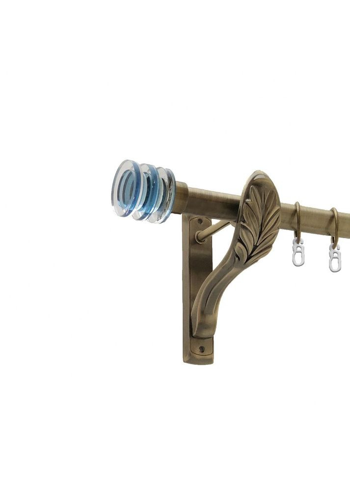 Карниз Аквария металлический однорядный ретро гладкая труба Антик 25 мм 240 см (4224627) ORVIT (300845851)