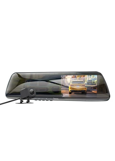 Автомобільний відеореєстратор DV4 4.5" Rearview Mirror Driving Recorder (Dual-channel) Iron Grey Hoco (330795248)