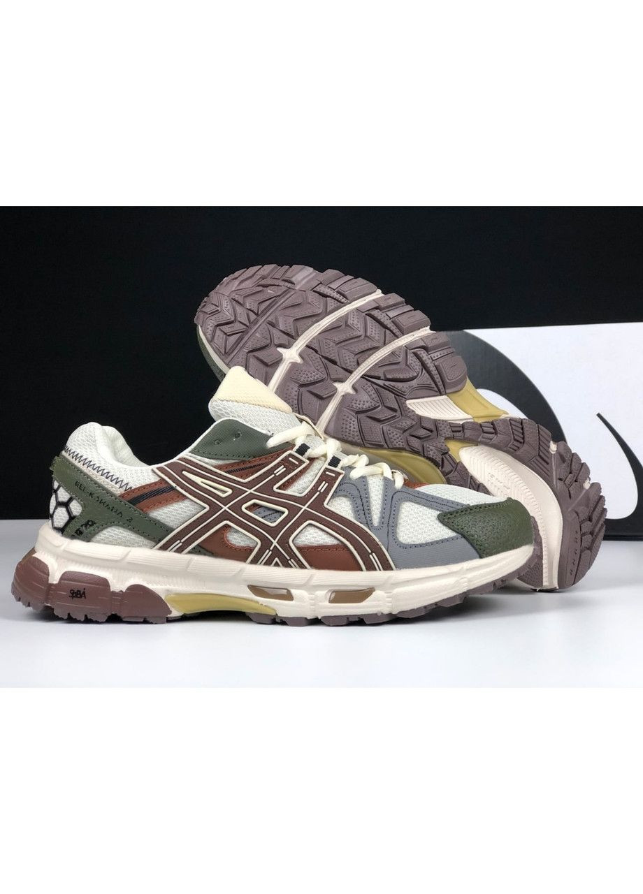 Серые с коричневым зима-термо женские кроссовки No Brand серые зима (313580445)