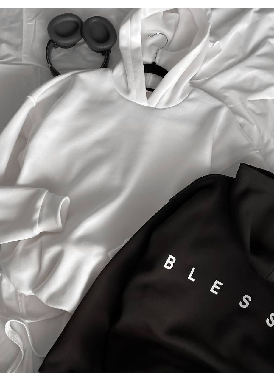 Худой оверсайз с регулирующей шнуровкой и трендовой надписью на спинке Україна (353495233)