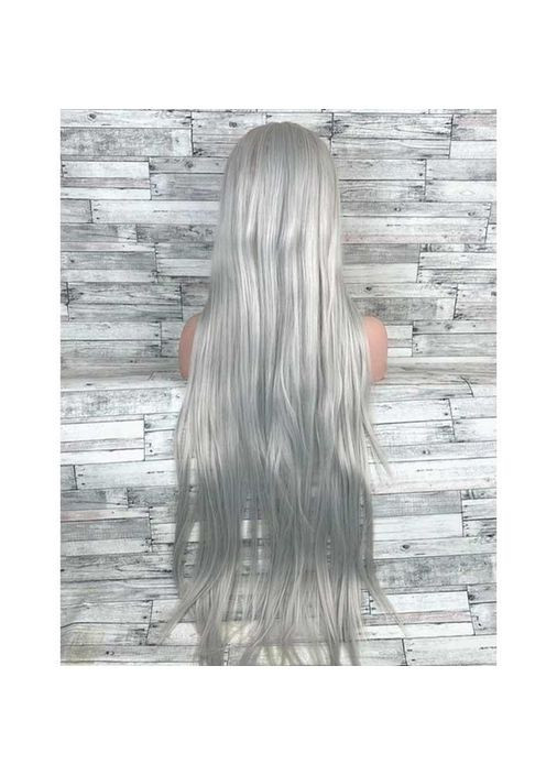 Перука пряма аніме без чубчика "Попелястий" 100 см No Brand (368891963)