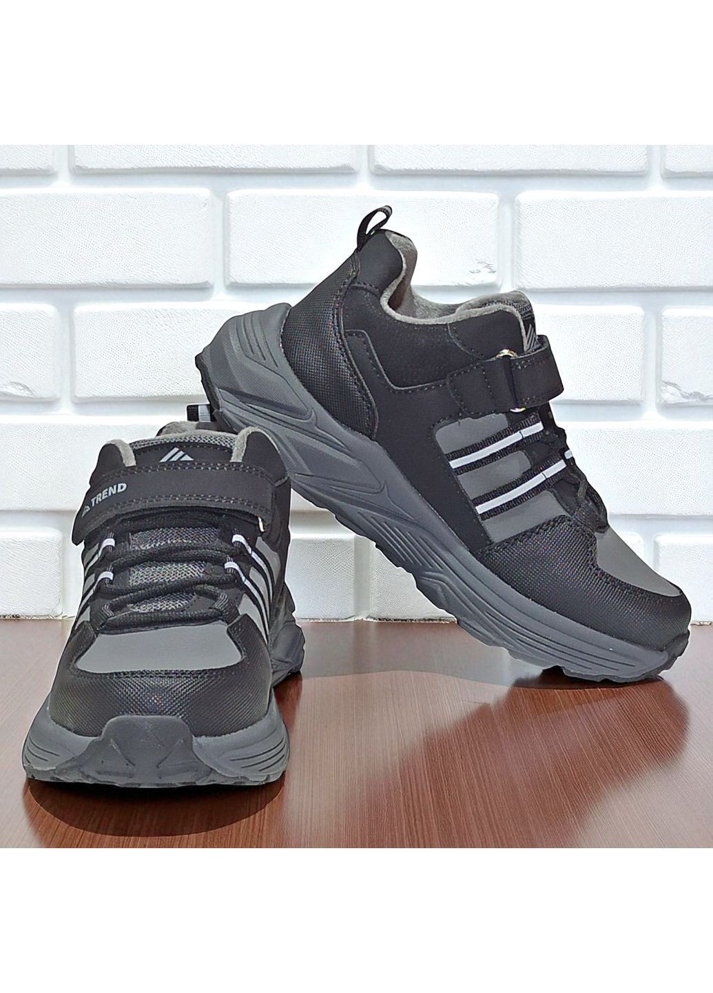 Серые спортивные, повседневные, кэжуал осенние ортопедические утепленные хайтопы демисезонные подростковые кроссовки на липучке для мальчика подростка Tom.M