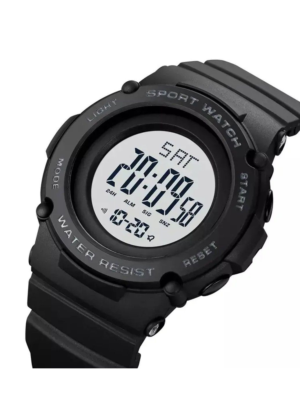 Спортивний наручний годинник 1957 (Чорний з білим циферблатом) Skmei (314483578)