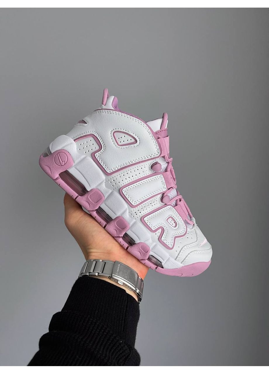Кроссовки женские Nike Air More Uptempo White Pink | Найк Аир Мор Уптемпо розовые No Brand розовые демисезоны (360797374)