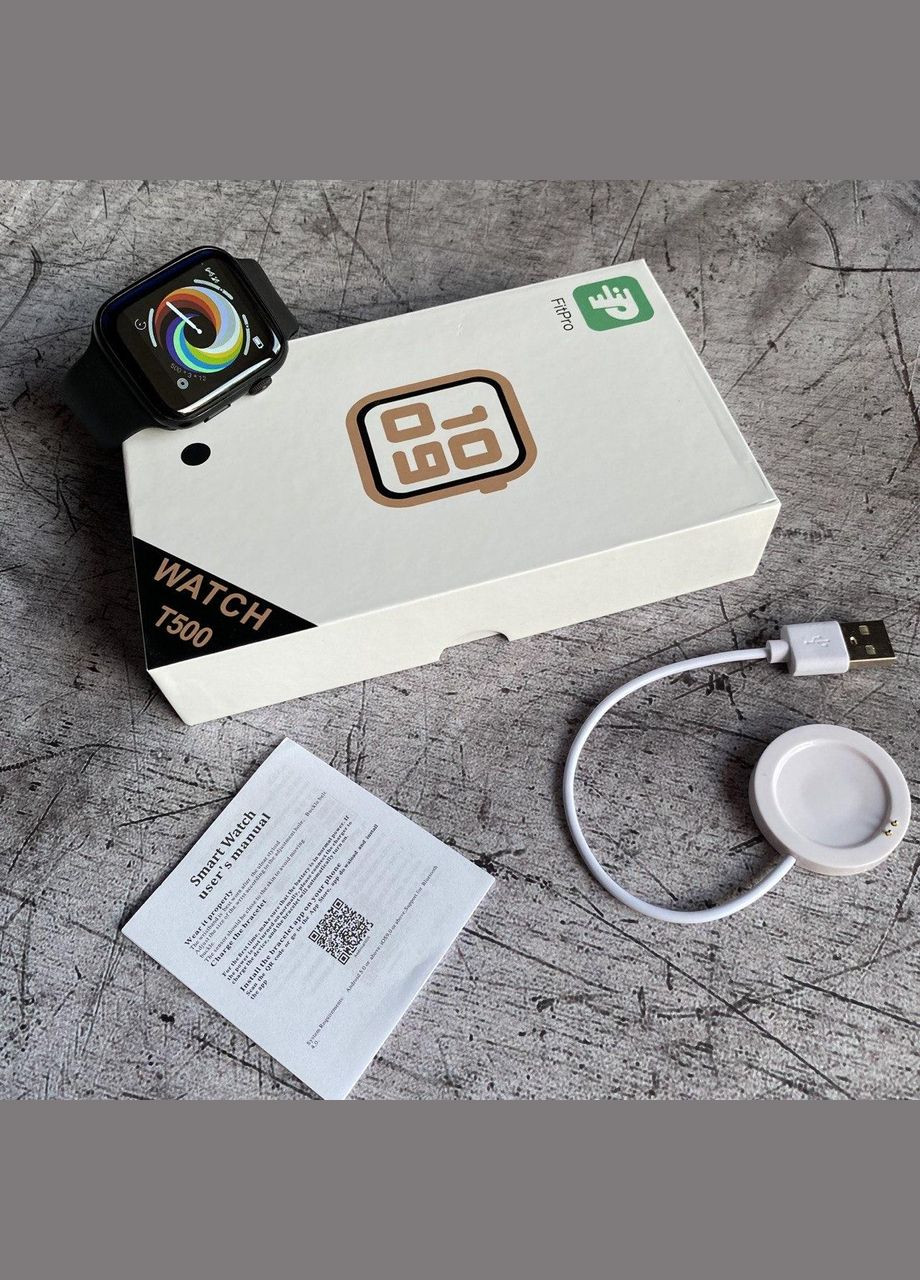 Смарт Часы T500 Smart Watch с переменным ремешком, оповещениями из соцсетей, пульсометром, звонками No Brand (339094660)