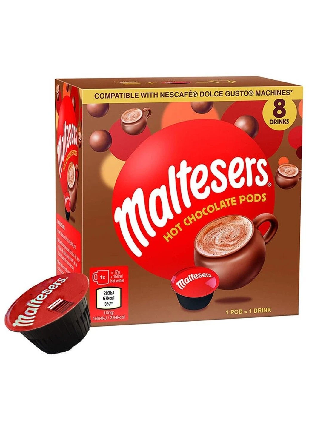 Горячий шоколад в капсулах Dolce Gusto Maltesers 8 шт. Nescafe (400914845)