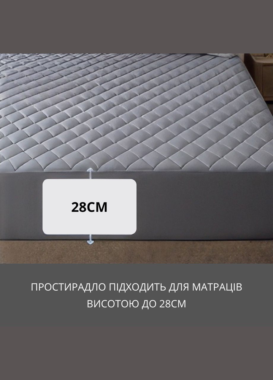 Водонепроницаемая простыня на резинке и две наволочки, 160×180 см, выполнена в салатовом цвете No Brand (338854796)