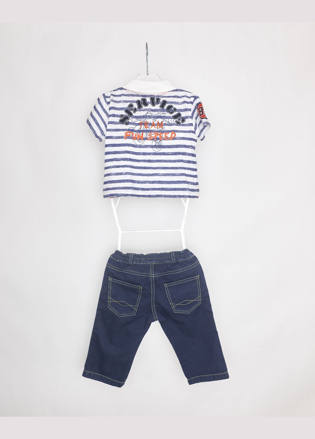 Синій літній комплект(футболка+штани) Mandarino