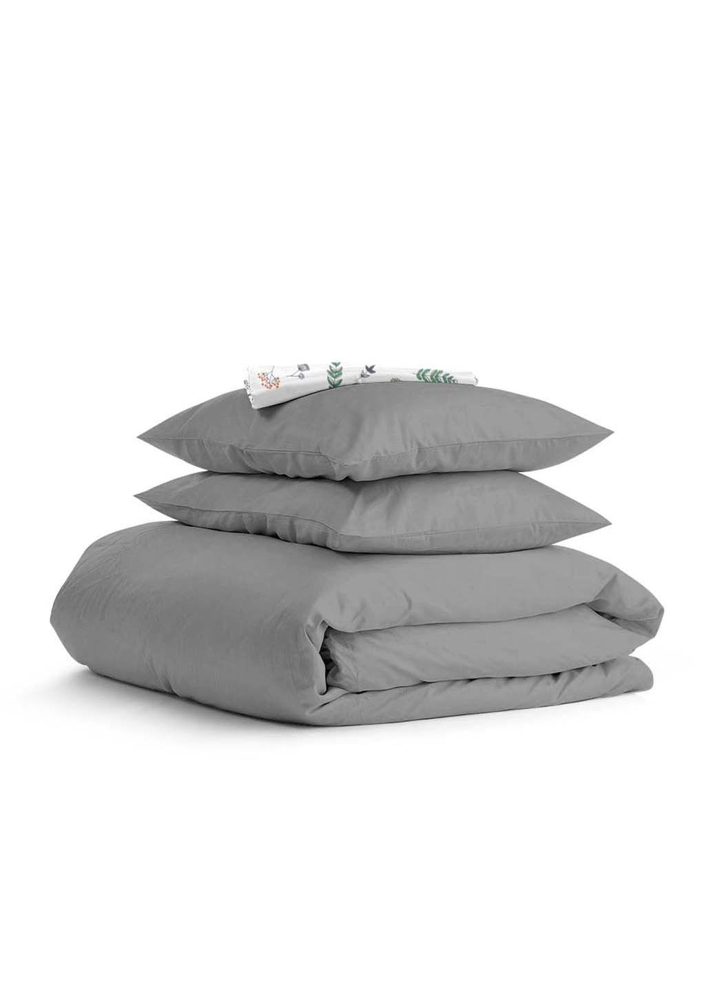 Двоспальна постіль з простирадлом на гумці Shadow CS4 180х220 см Cosas (307385896)