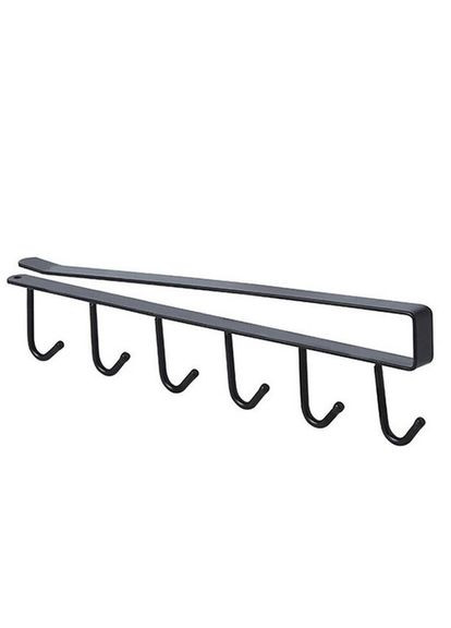 Вешалка с крючками металлическая подвесная многофунциональная на полку ( для посуды, одежды, полотенец) 26см No Brand (317769848)
