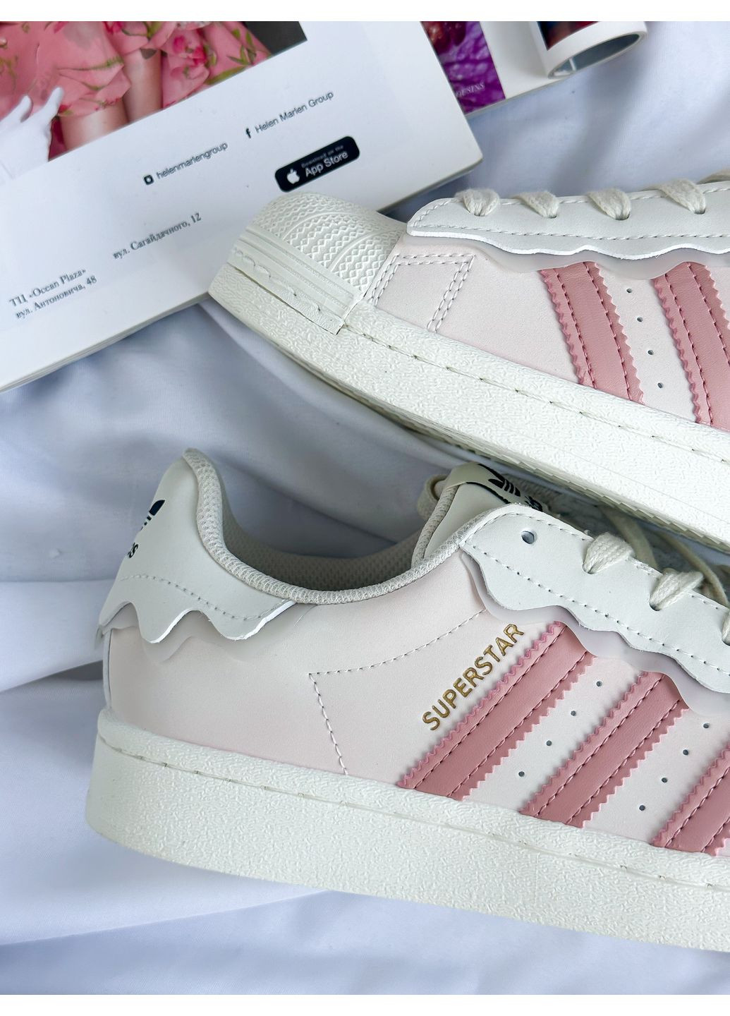 Кросівки жіночі Adidas Superstar Cappuccino Pink | Адідас Суперстар кремові No Brand кремові демісезони (349729039)