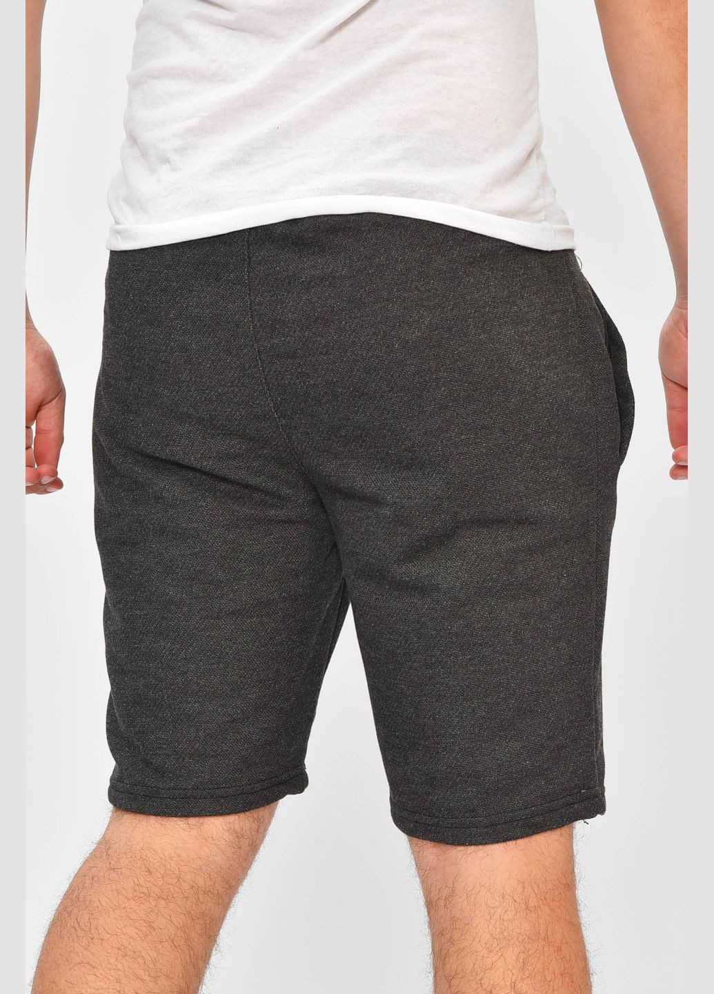 Шорти чоловічі однотонні темно-сірого кольору Let's Shop (340052471)