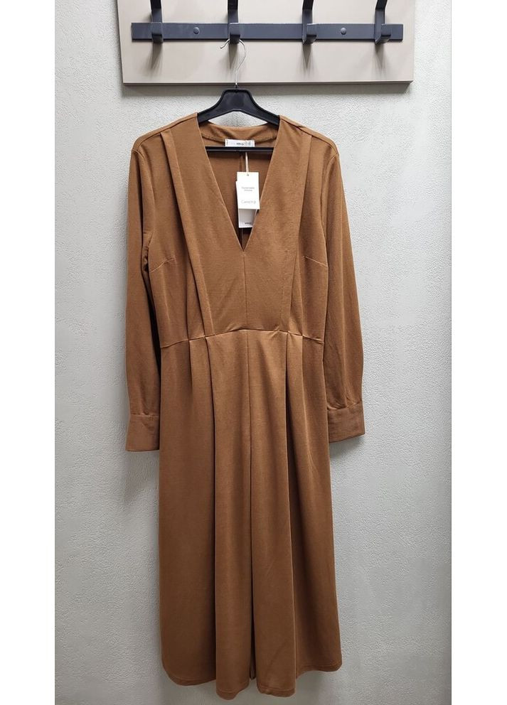 Горчичное платье меди 87090526 Mango