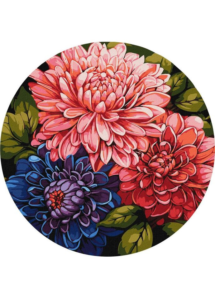 Картина по номерам "Красочный букет" ©art_selena_ua KHO-R1047 диаметр 39см IDEYKA (333703099)