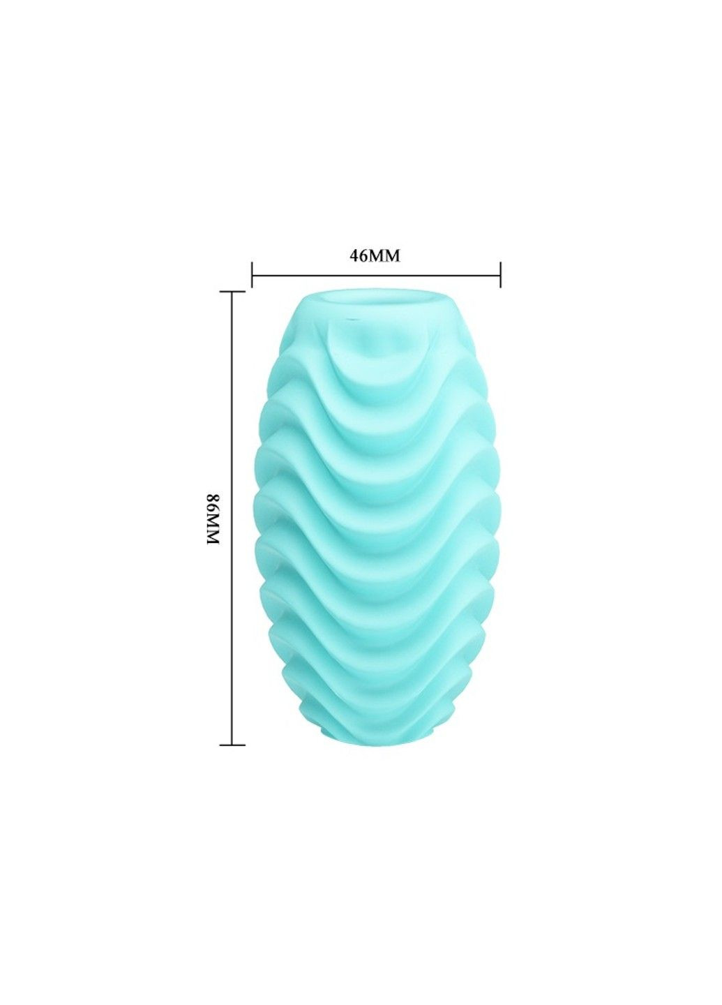 Мастурбатор яйце двостороннє, рельєфне, блакитне, 8.6 х 4.6 см Pretty Love (289784160)