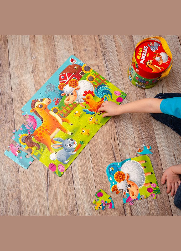 Пазли Ферма 2 в 1 у тубусі, 63 елементи () Roter Kafer RK1080-01 (328395436)