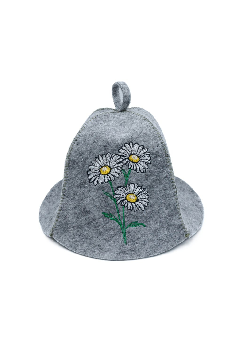 Банна шапка "Ромашки" штучне хутро сірий (XL-211) Luxyart (354821920)