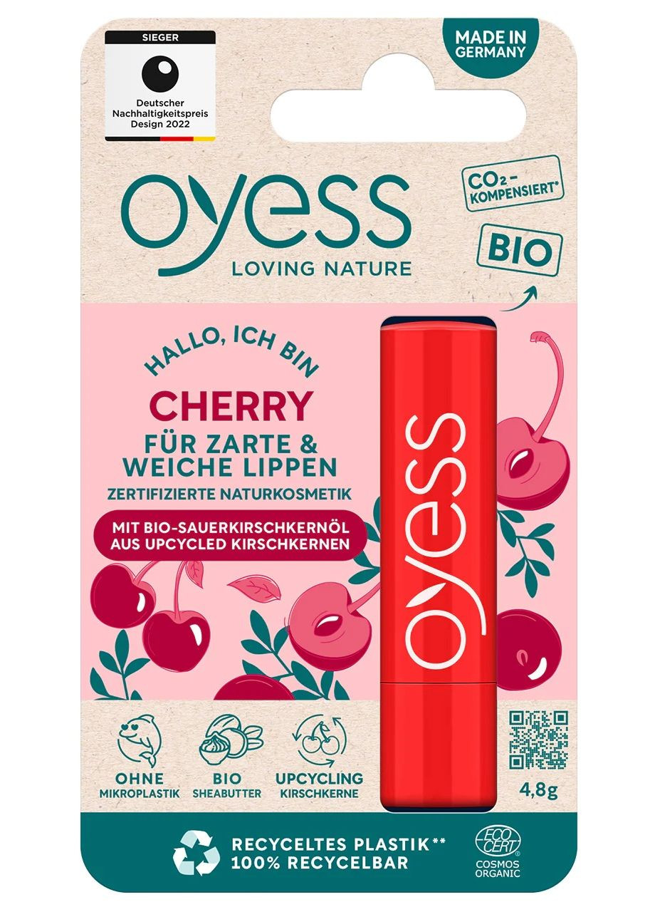 Органічна гігієнічна помада-бальзам для губ LIP BALM CHERRY, 4.8G Oyess (290254256)