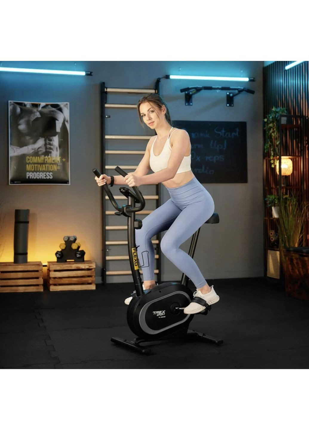 Велотренажер TX-450MB FLEXO магнитный черный TREX Sport (361952797)